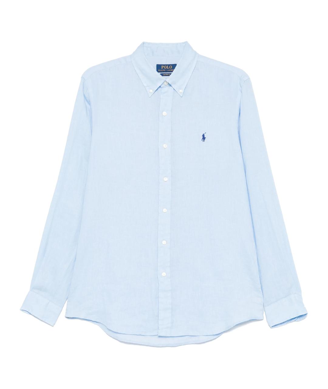 POLO RALPH LAUREN Голубая хлопковая кэжуал рубашка, фото 1