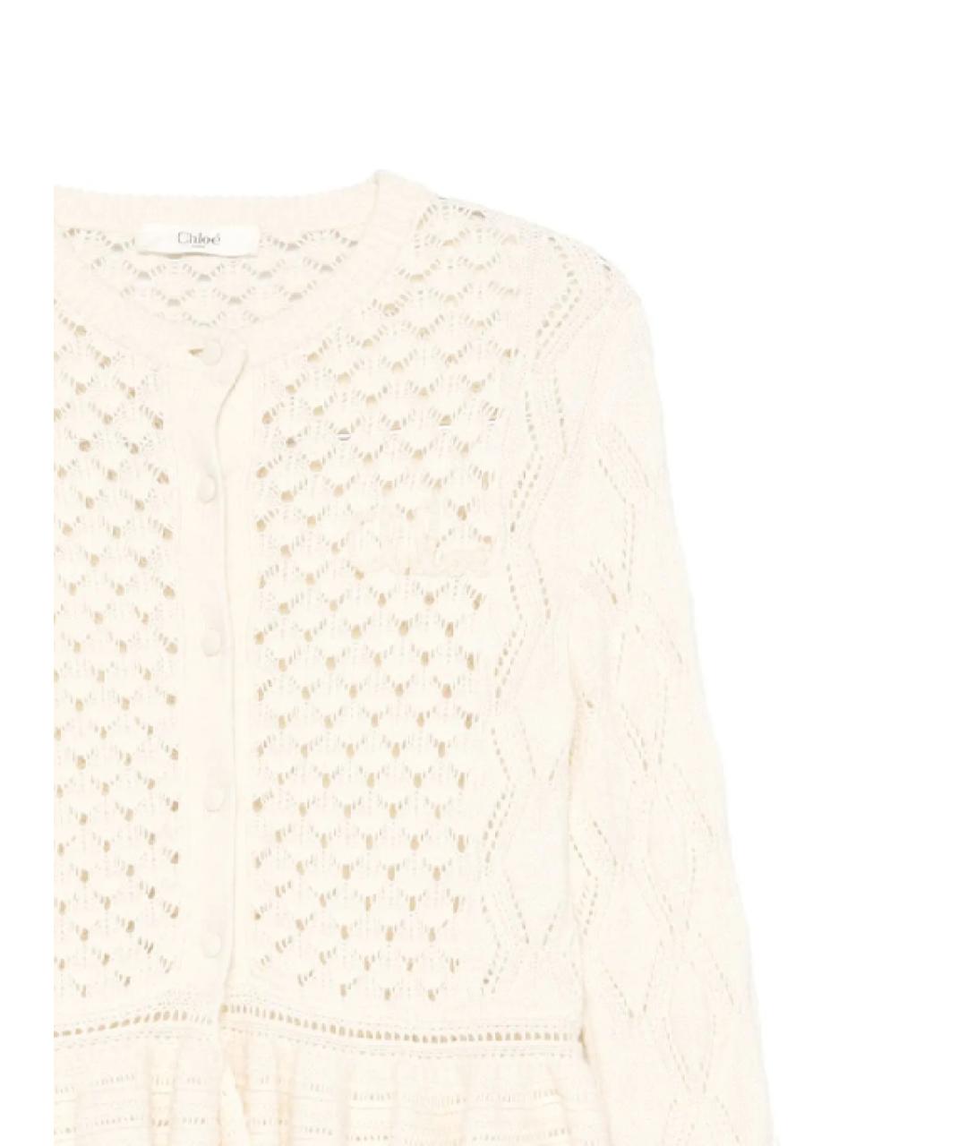 CHLOE Белый хлопковый кардиган, фото 2