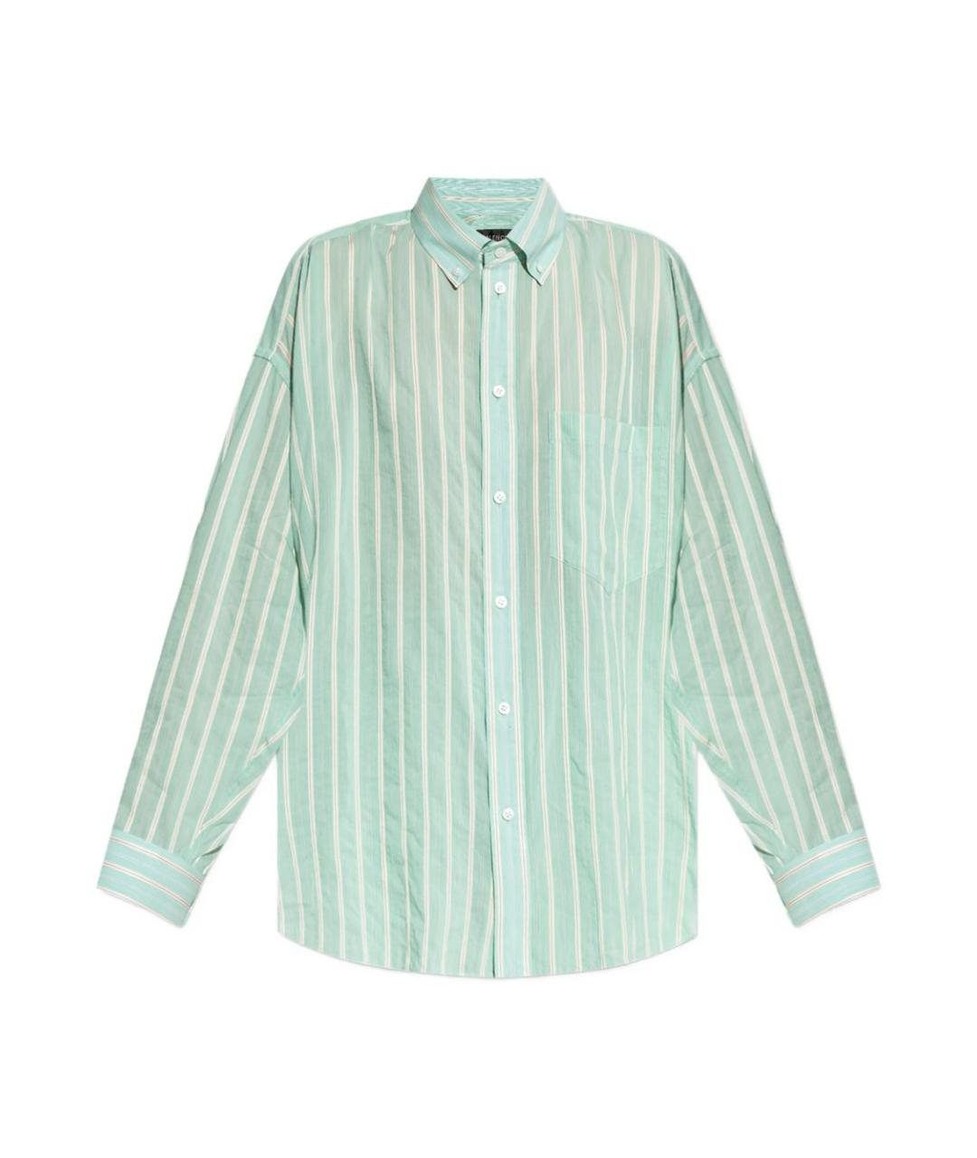 BALENCIAGA Зеленая хлопковая рубашка, фото 1