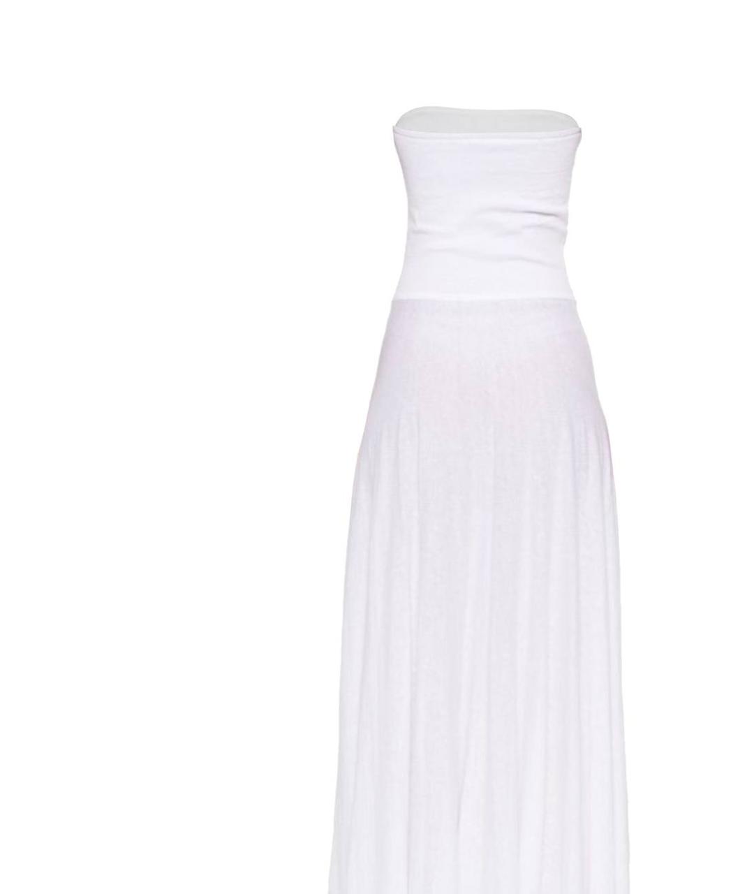 ALAIA Белое льняное повседневное платье, фото 3