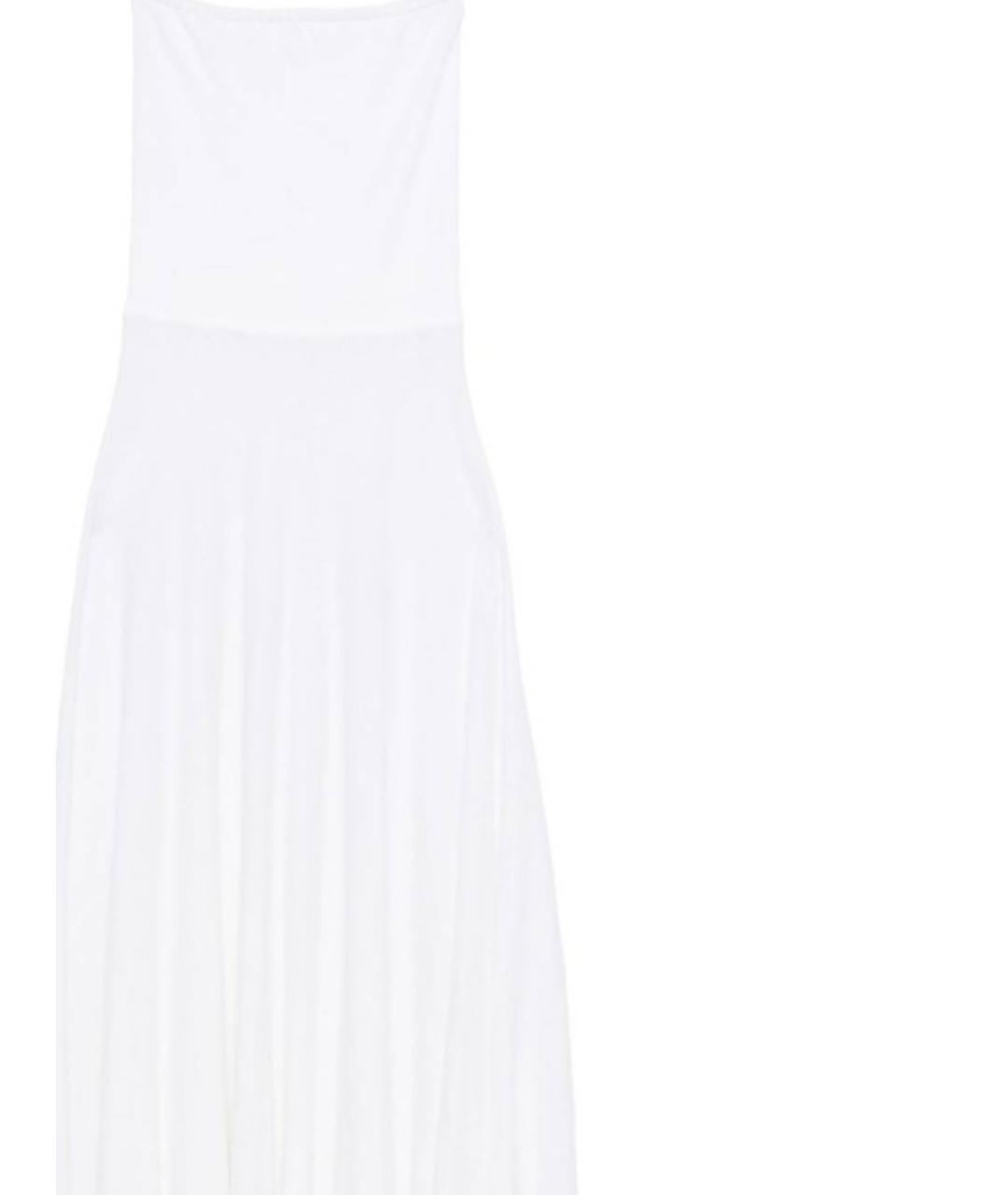 ALAIA Белое льняное повседневное платье, фото 2