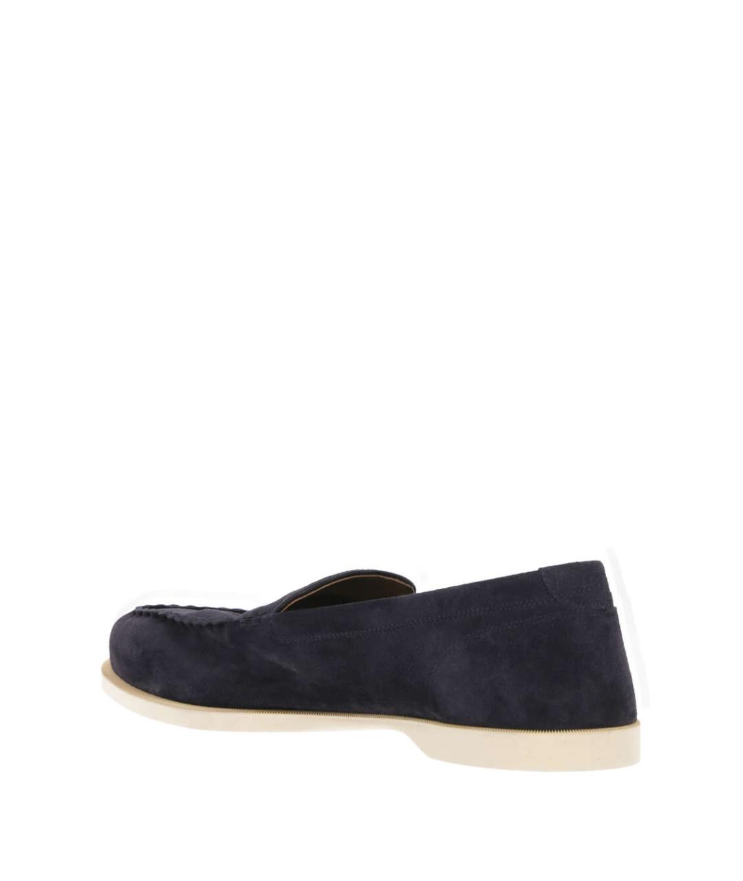 JOHN LOBB Темно-синие замшевые лоферы, фото 3