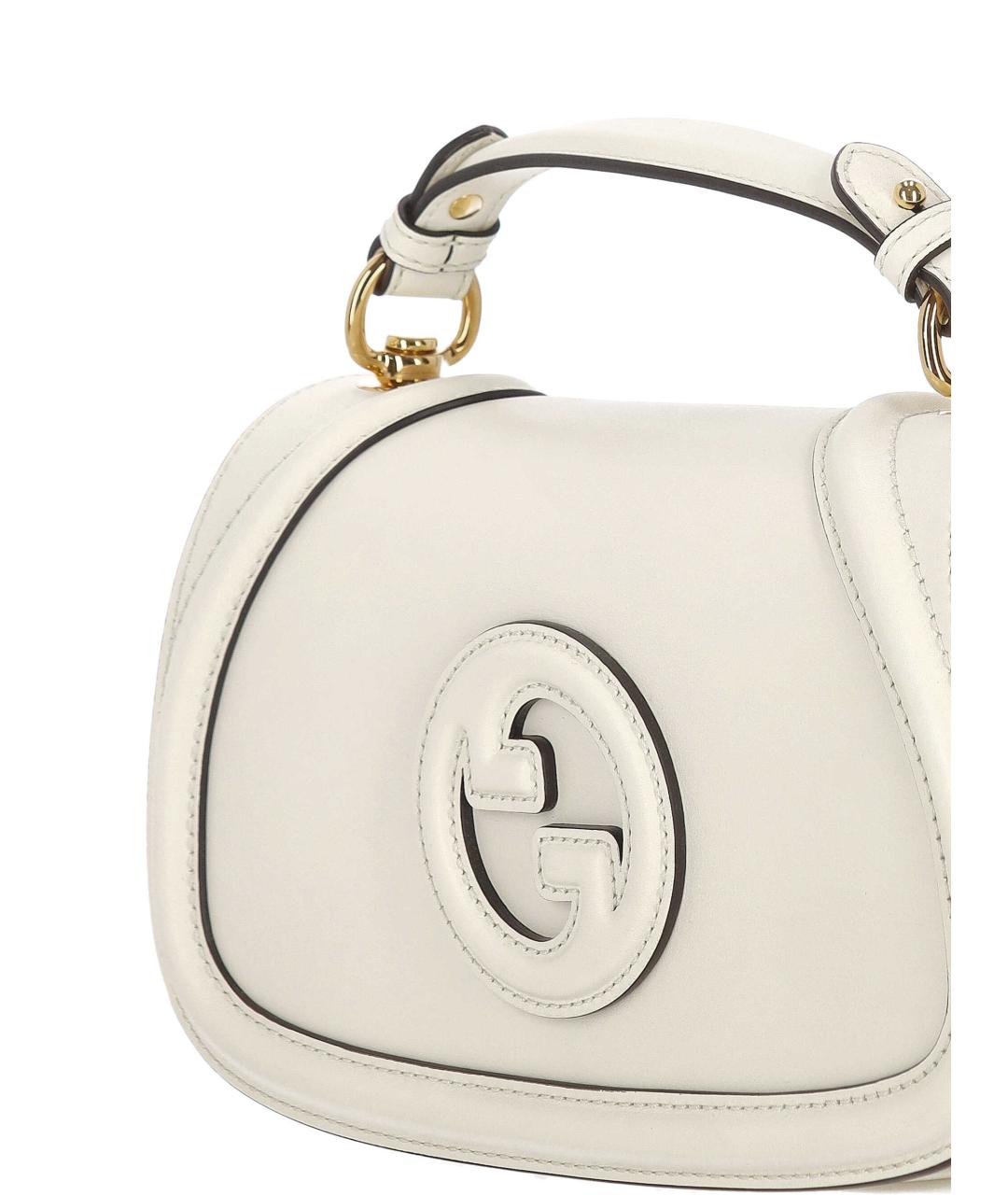 GUCCI Белая кожаная сумка через плечо, фото 4