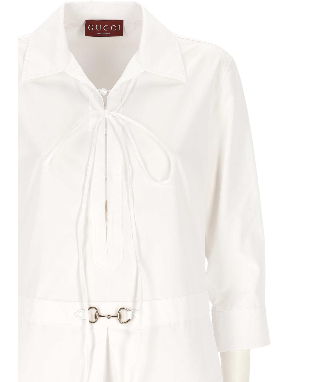 GUCCI Белое хлопковое повседневное платье, фото 2