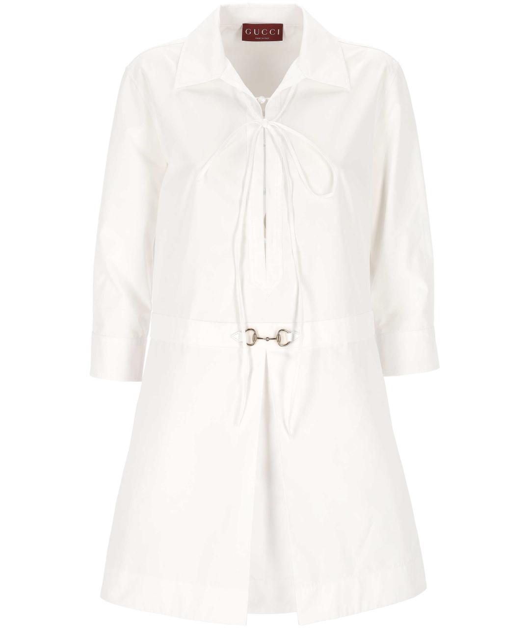 GUCCI Белое хлопковое повседневное платье, фото 1