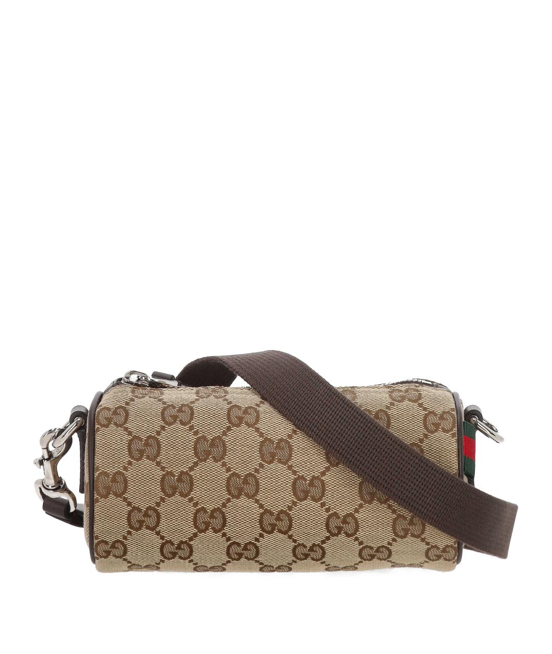 GUCCI Бежевая тканевая сумка на плечо, фото 1