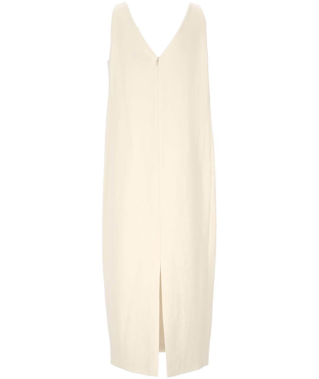 THEORY Белое ацетатное повседневное платье, фото 3