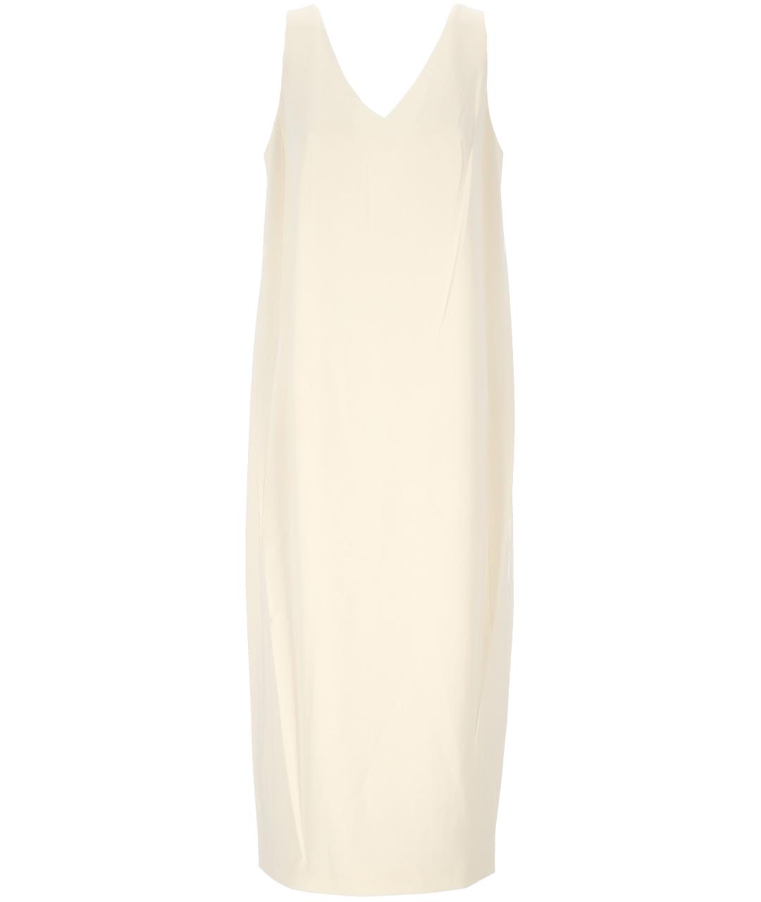 THEORY Белое ацетатное повседневное платье, фото 1