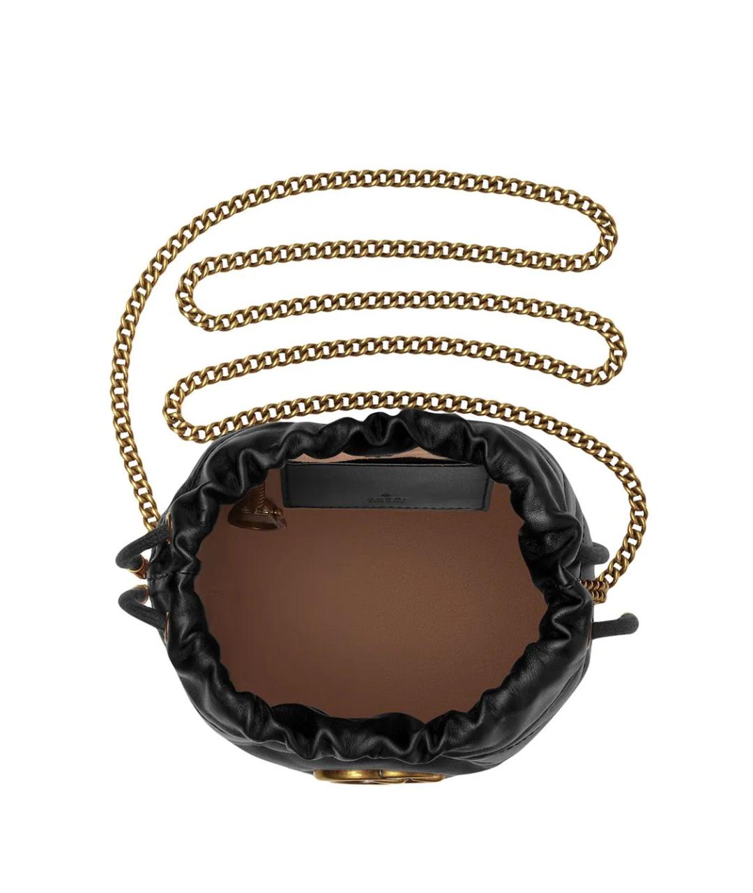 GUCCI Черная кожаная сумка через плечо, фото 3