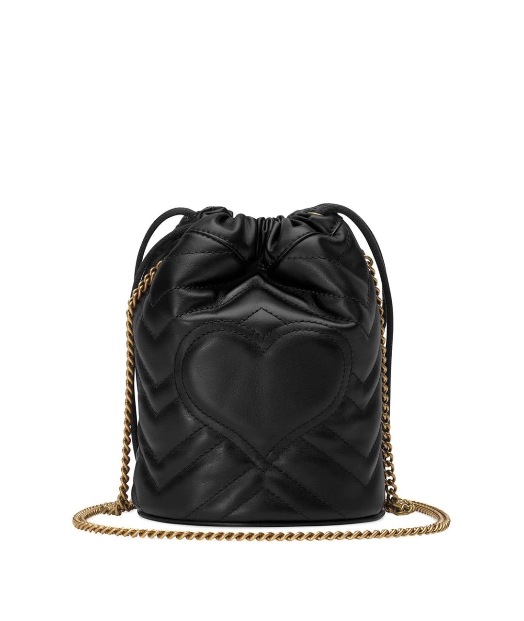 GUCCI Черная кожаная сумка через плечо, фото 2