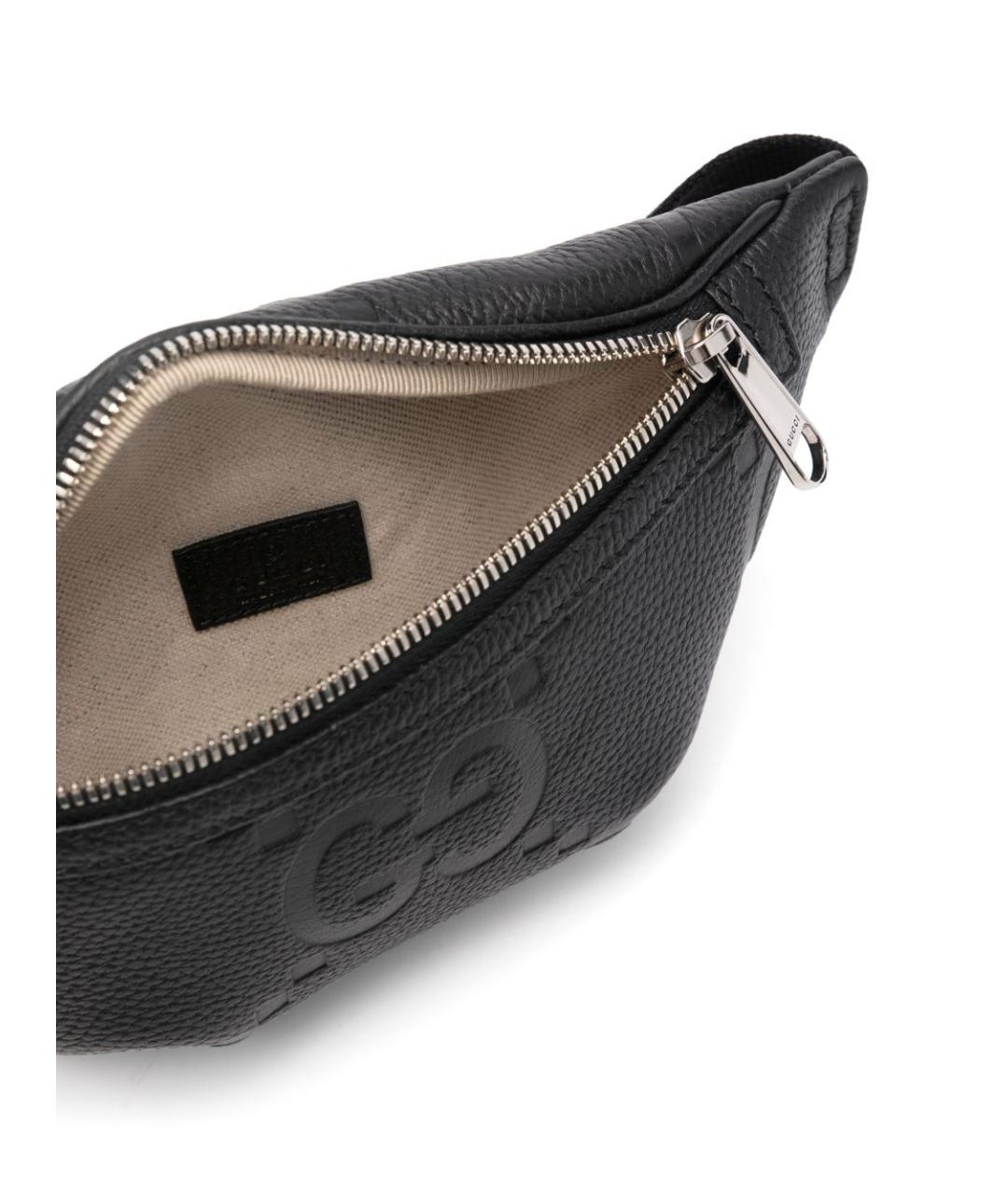 GUCCI Черная кожаная поясная сумка, фото 6
