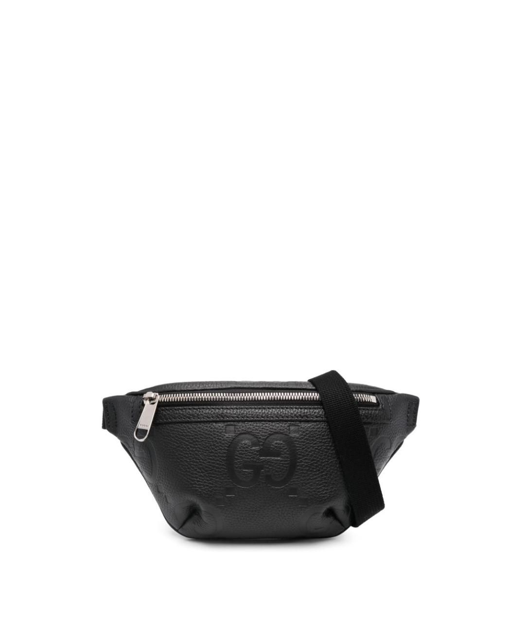 GUCCI Черная кожаная поясная сумка, фото 1