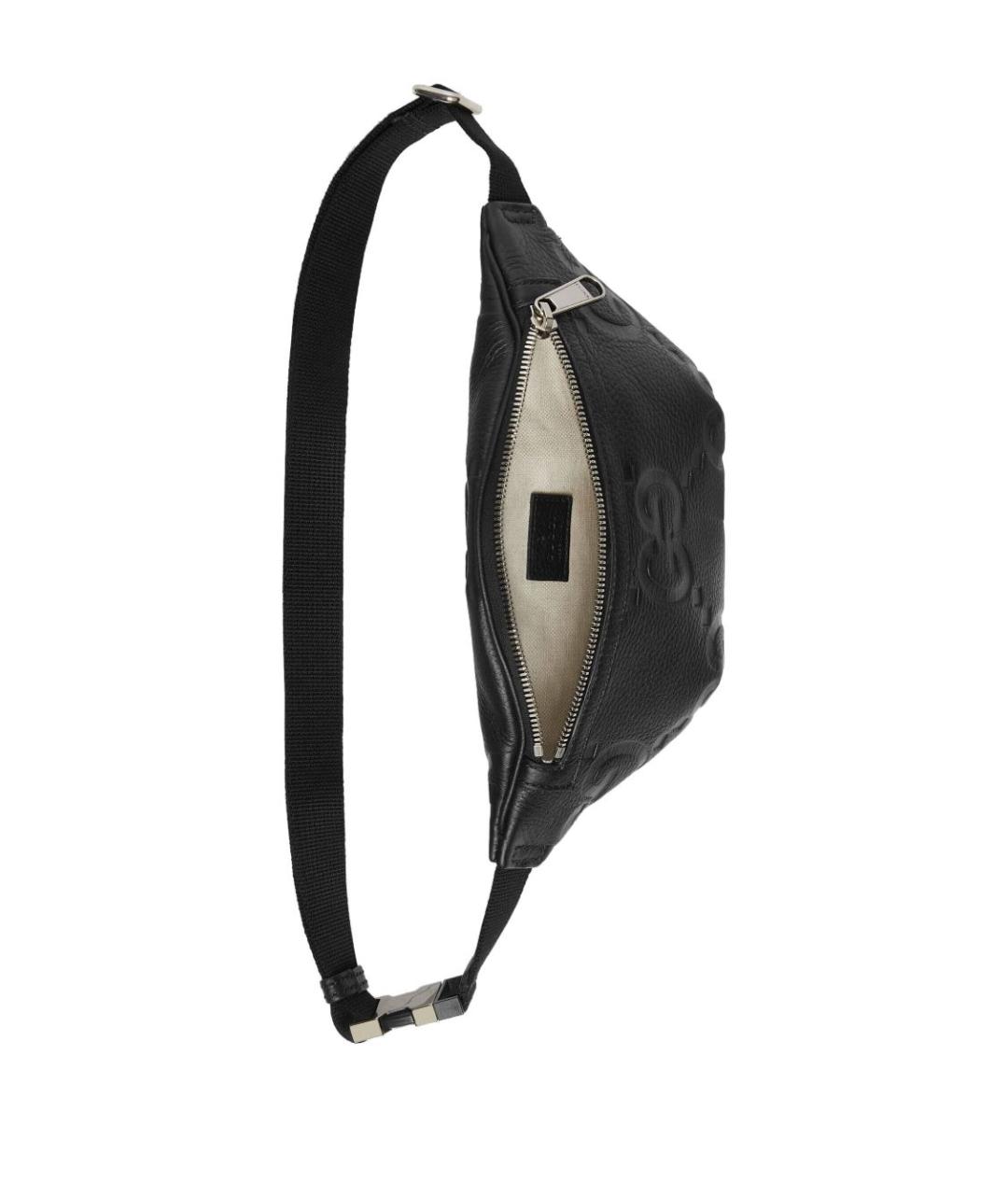 GUCCI Черная кожаная поясная сумка, фото 4