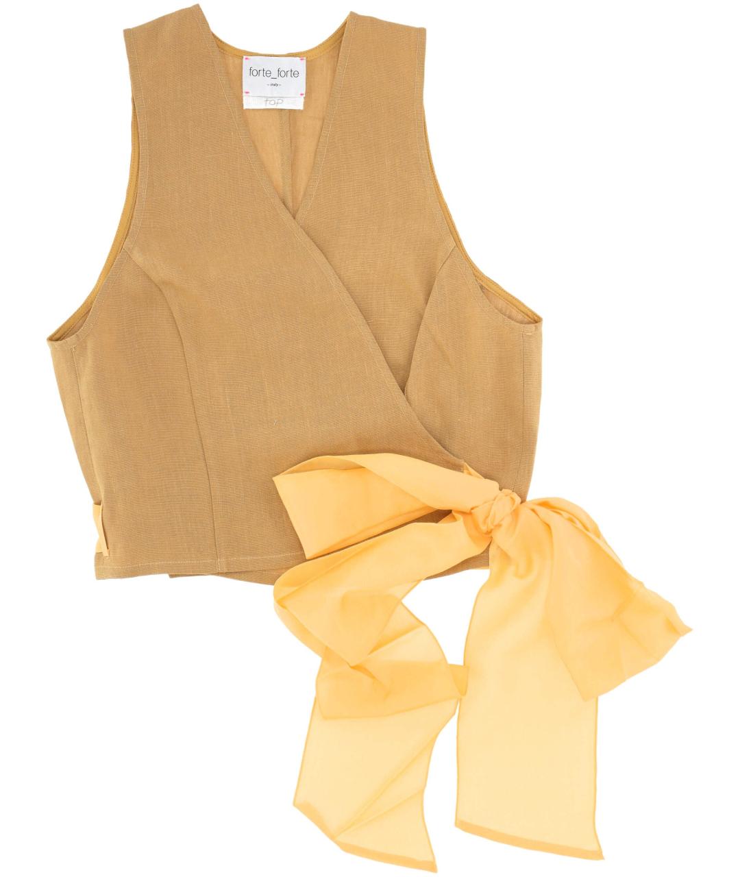 FORTE FORTE Желтая шелковая майка, фото 1