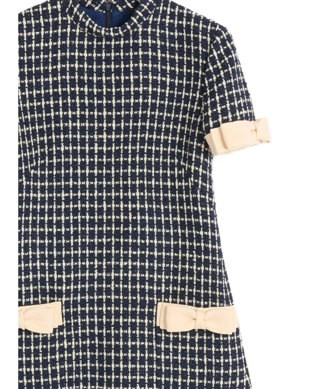 VALENTINO Мульти шерстяное повседневное платье, фото 2