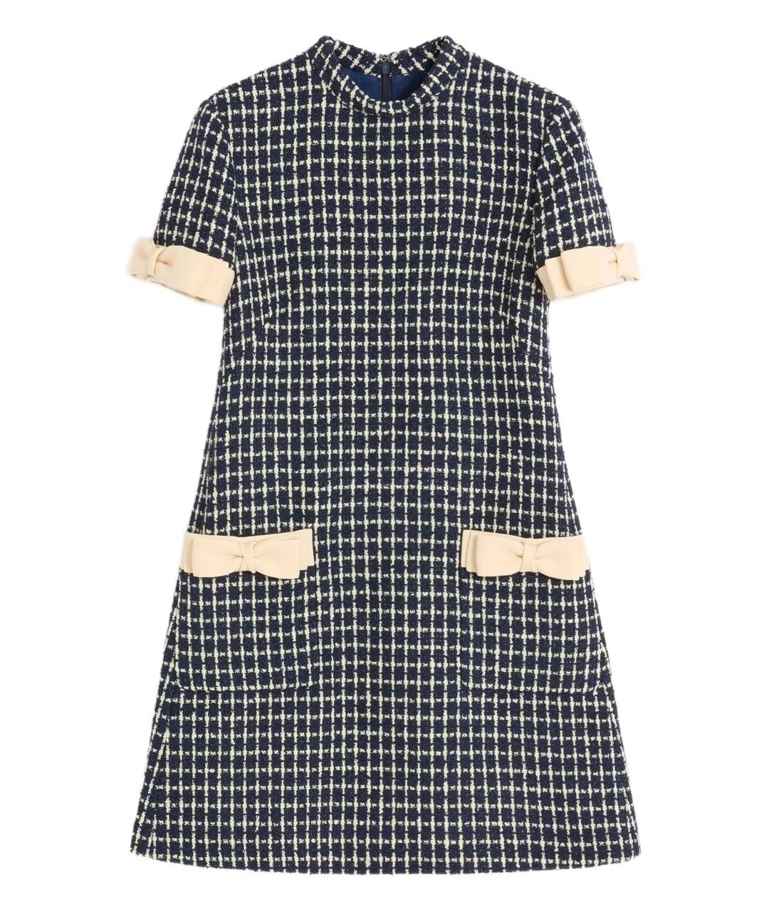 VALENTINO Мульти шерстяное повседневное платье, фото 1