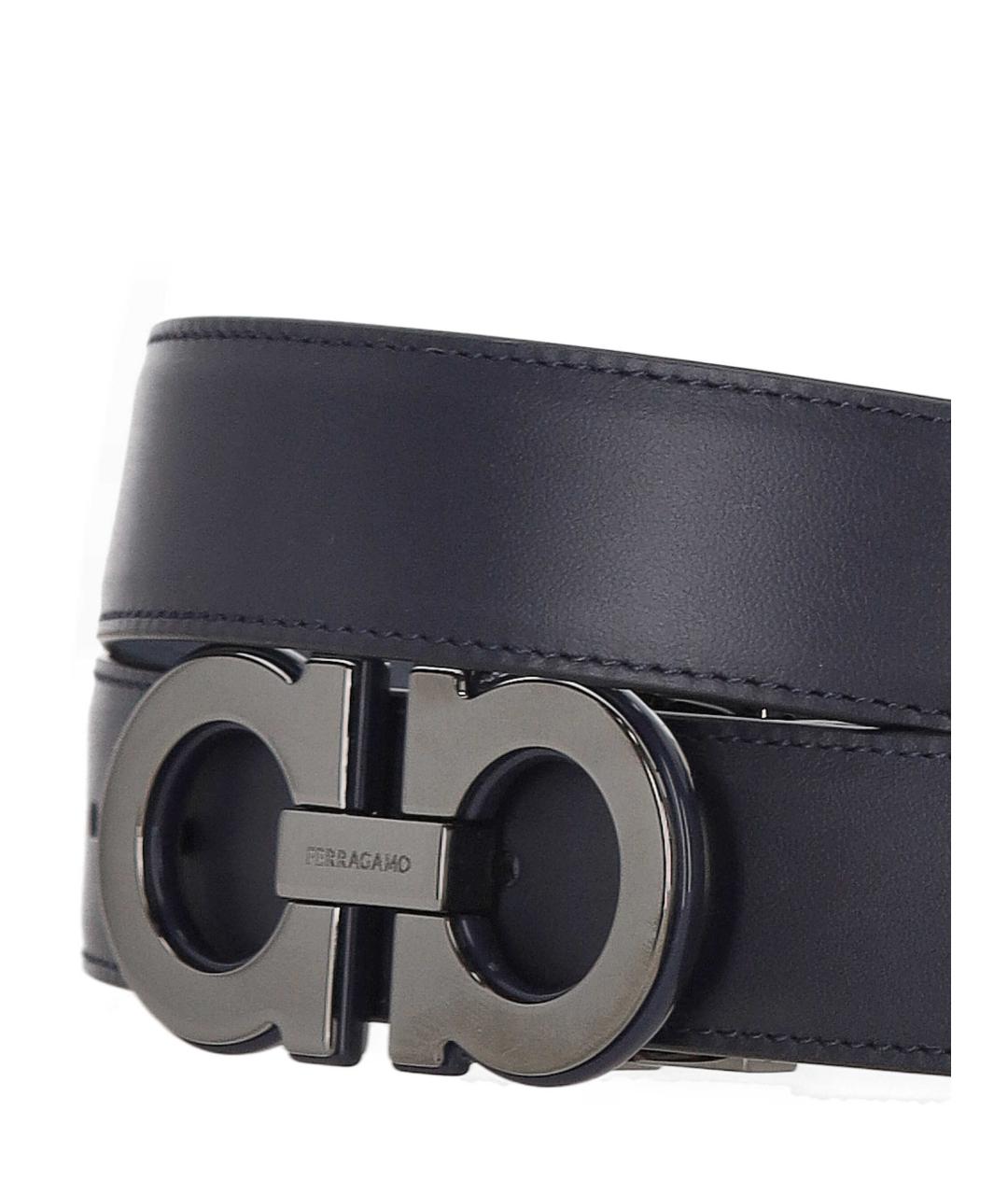 FERRAGAMO Черный кожаный ремень, фото 2