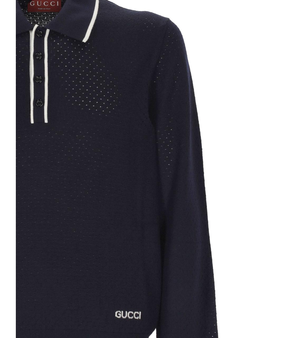 GUCCI Черный шерстяной джемпер / свитер, фото 2