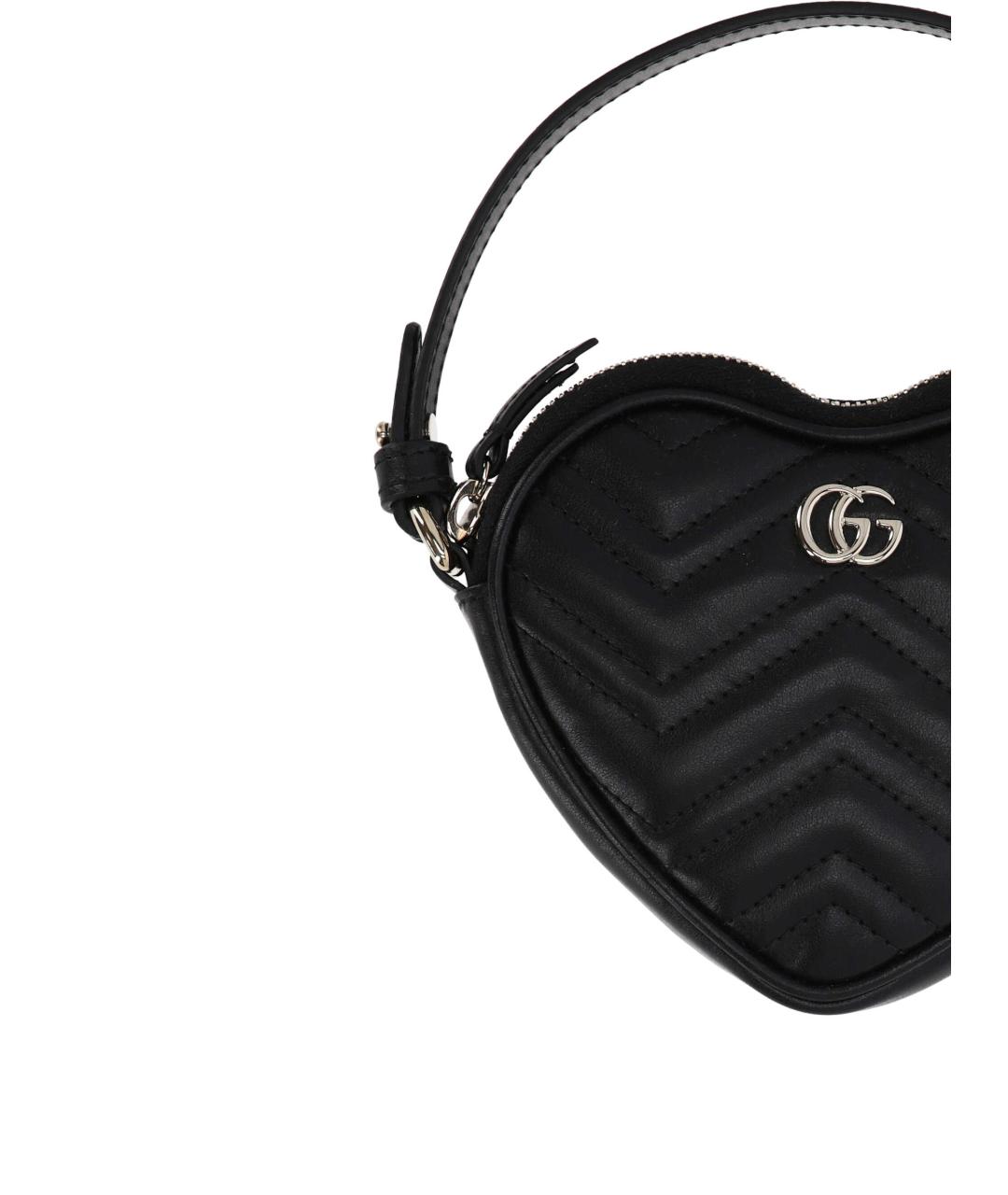 GUCCI Черная кожаная сумка с короткими ручками, фото 2