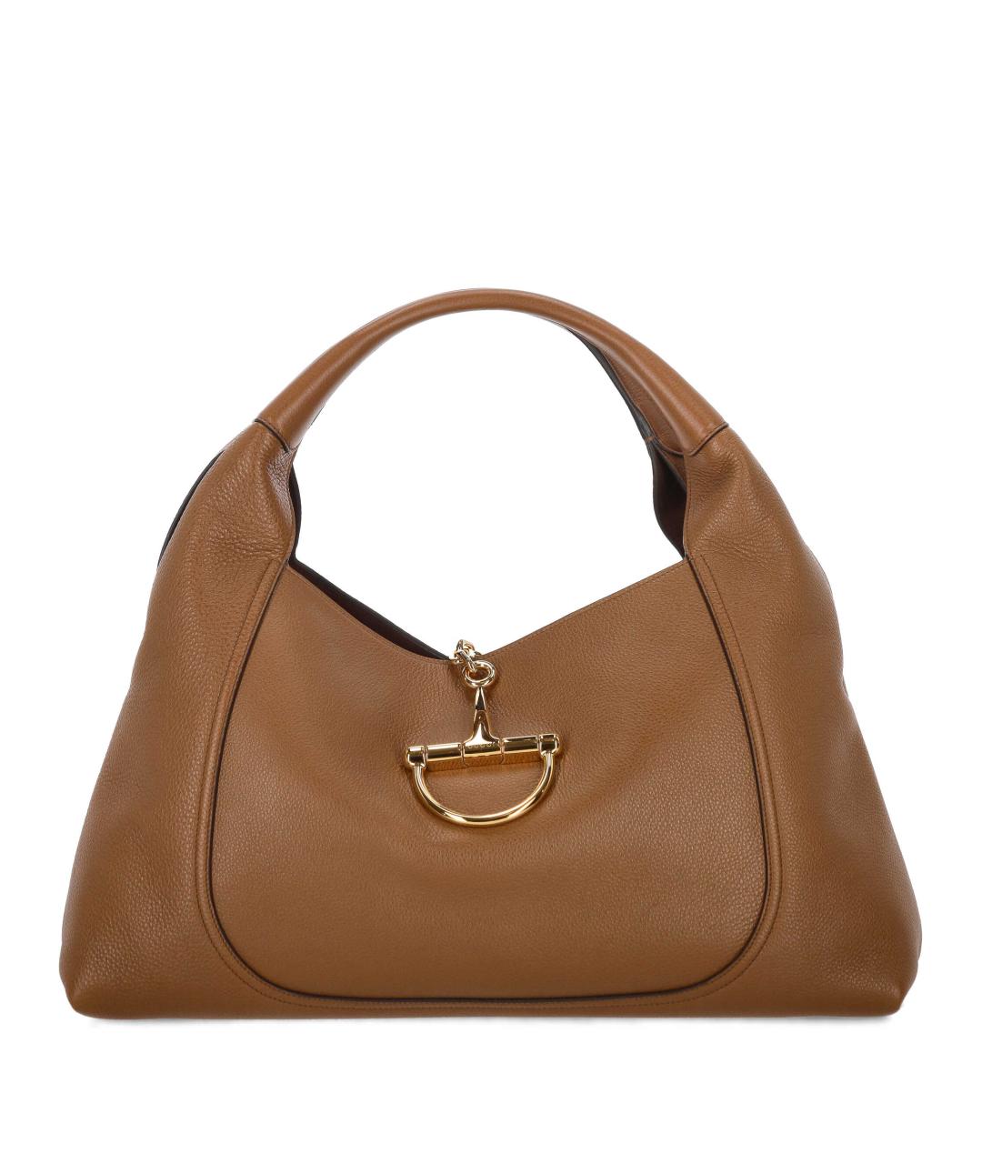 GUCCI Коричневая кожаная сумка через плечо, фото 1