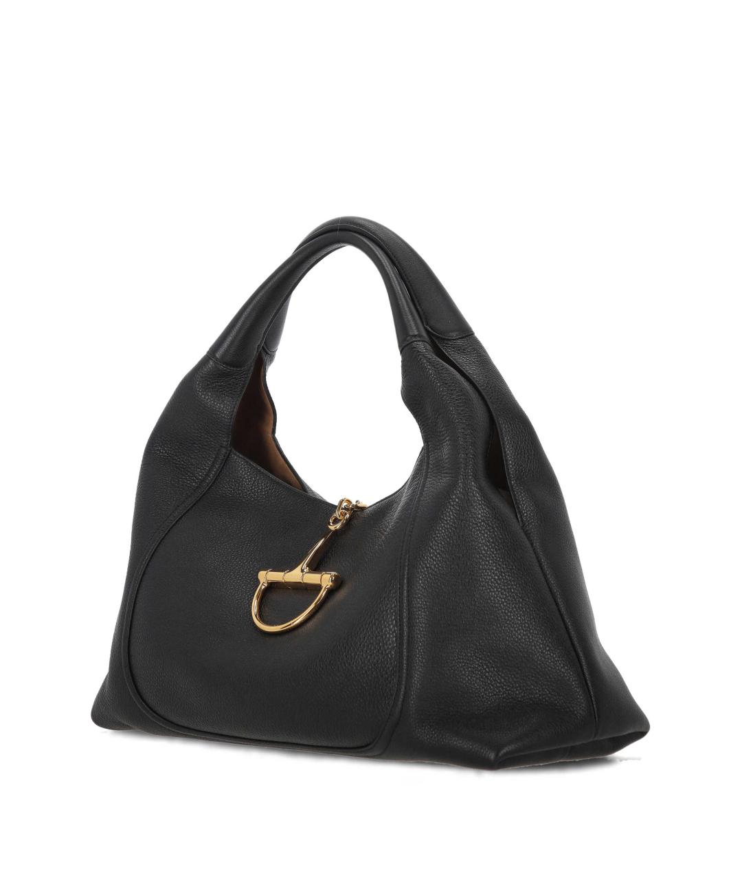 GUCCI Черная кожаная сумка тоут, фото 2