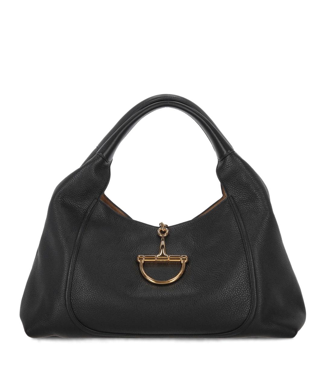 GUCCI Черная кожаная сумка тоут, фото 1