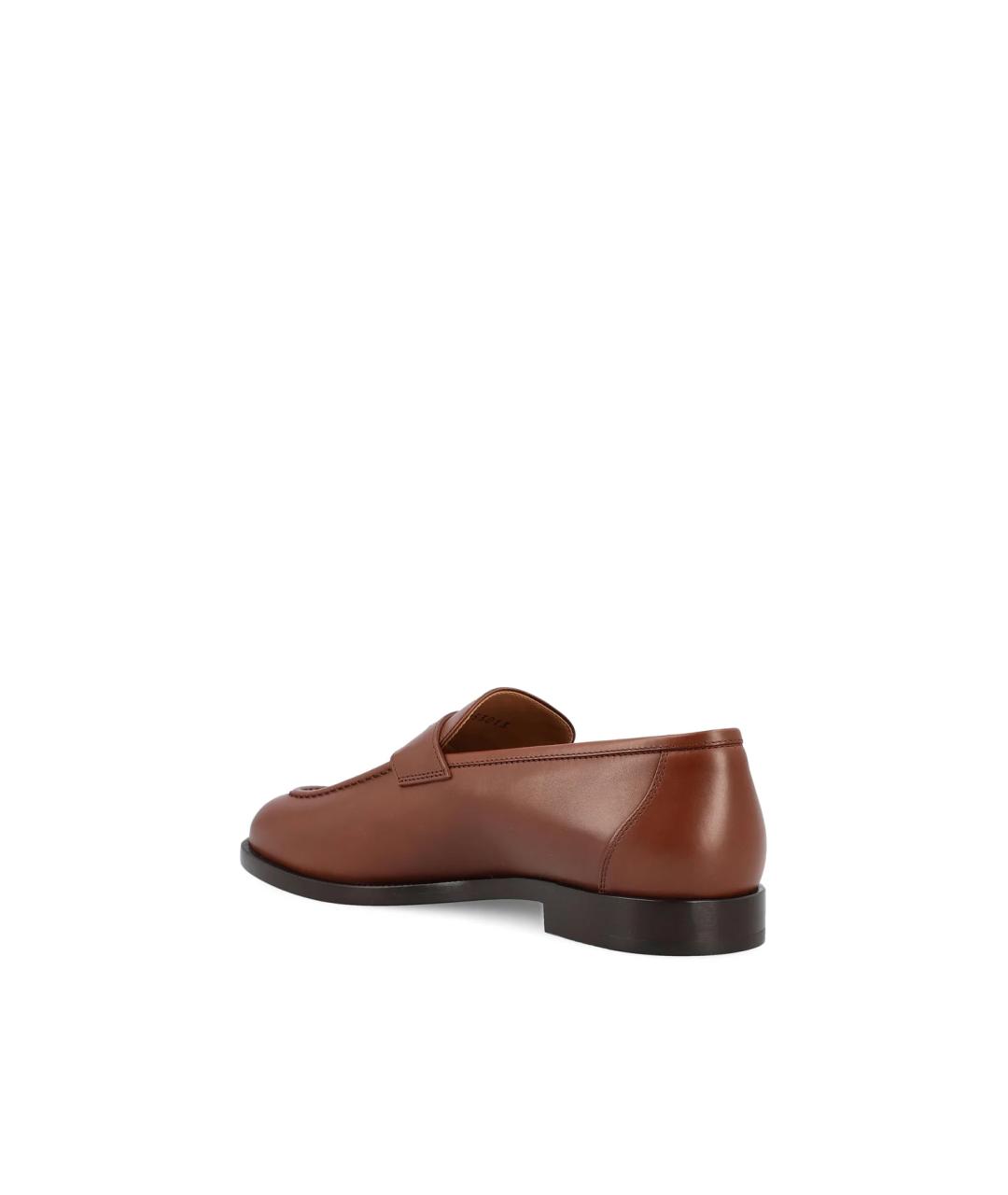 LORO PIANA Коричневые кожаные лоферы, фото 3