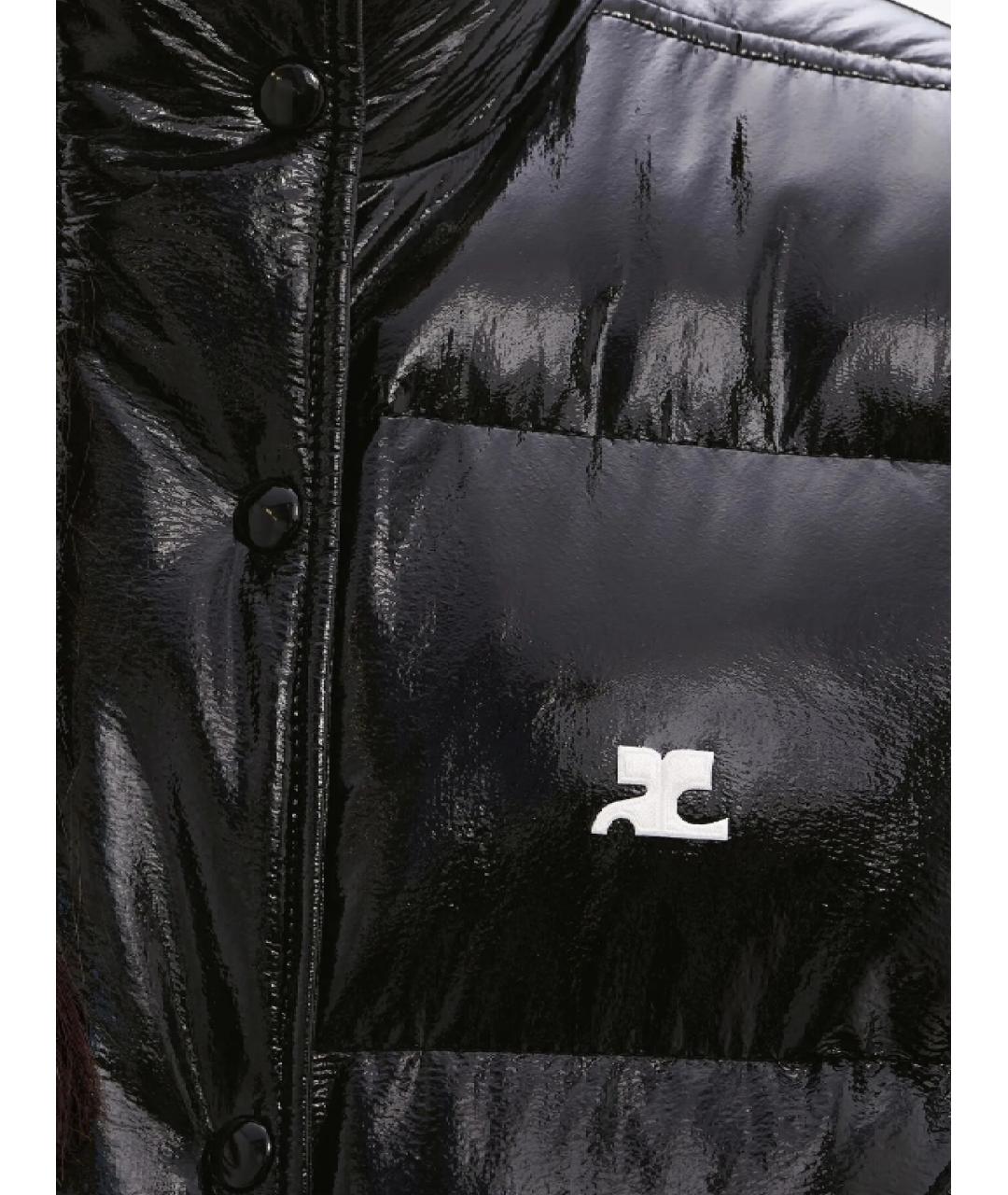 COURREGES Черный полиэстеровый пуховик, фото 2