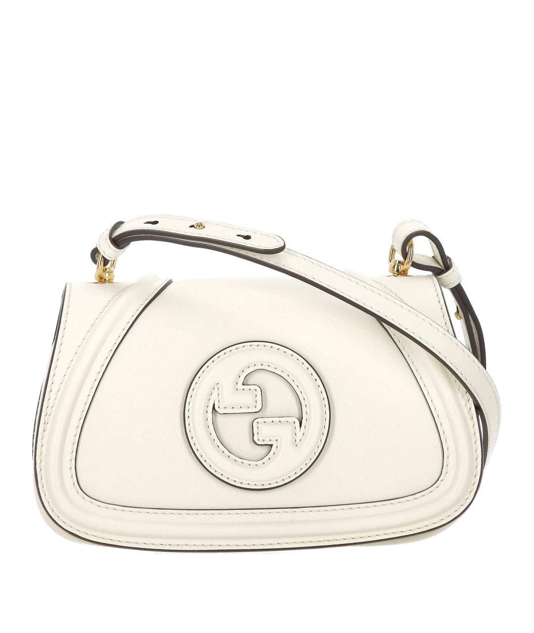 GUCCI Белая кожаная сумка через плечо, фото 1
