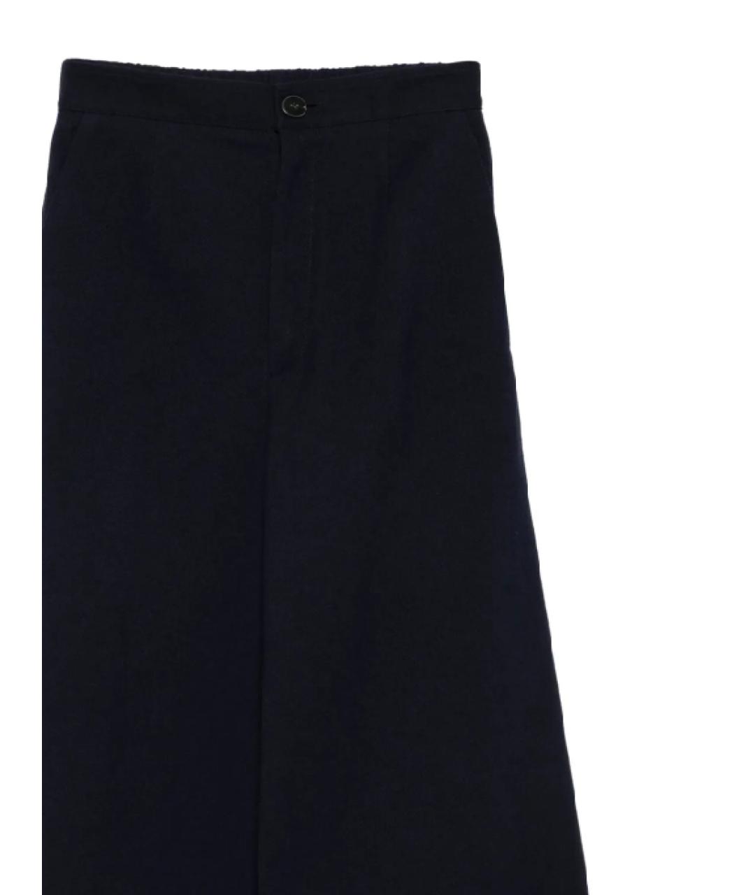 FORTE FORTE Темно-синие хлопковые прямые брюки, фото 2