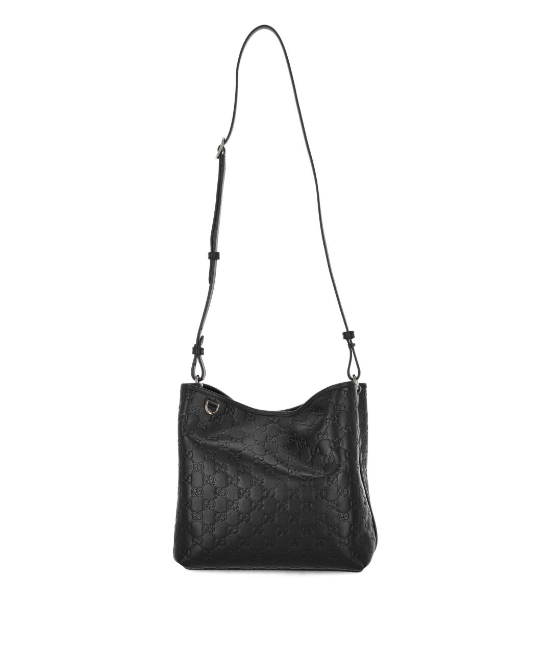 GUCCI Черная кожаная сумка через плечо, фото 1