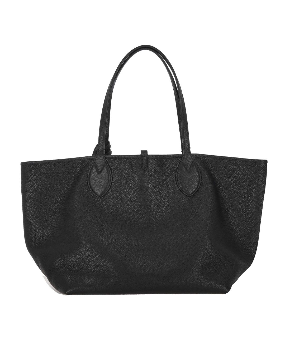 GUCCI Черная кожаная сумка тоут, фото 1