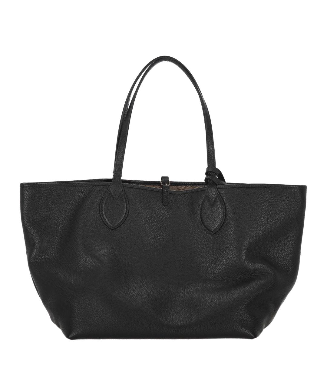 GUCCI Черная кожаная сумка тоут, фото 3