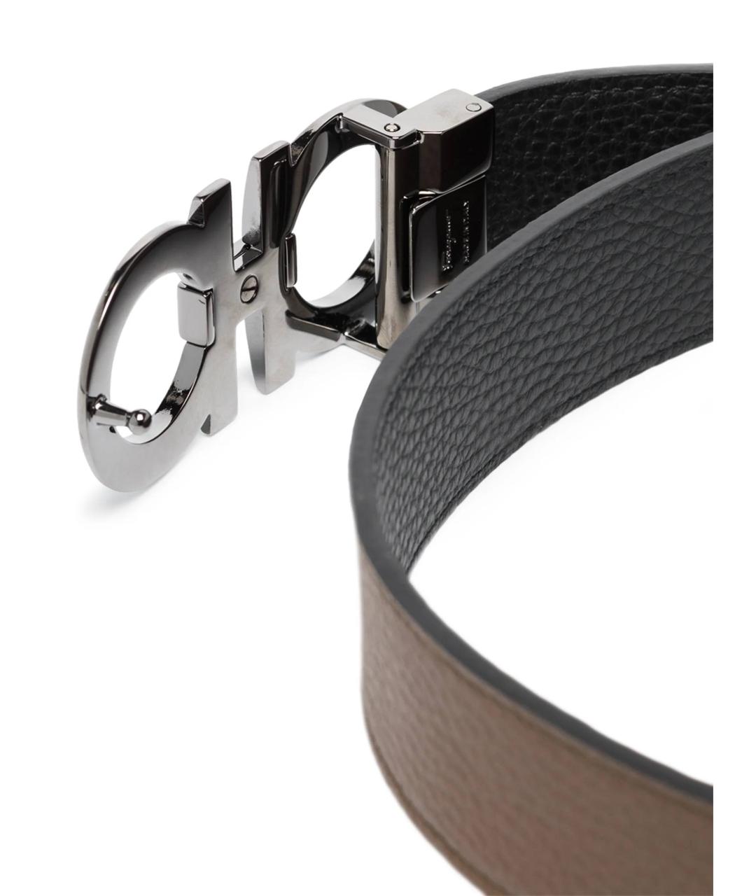 FERRAGAMO Коричневый кожаный ремень, фото 2