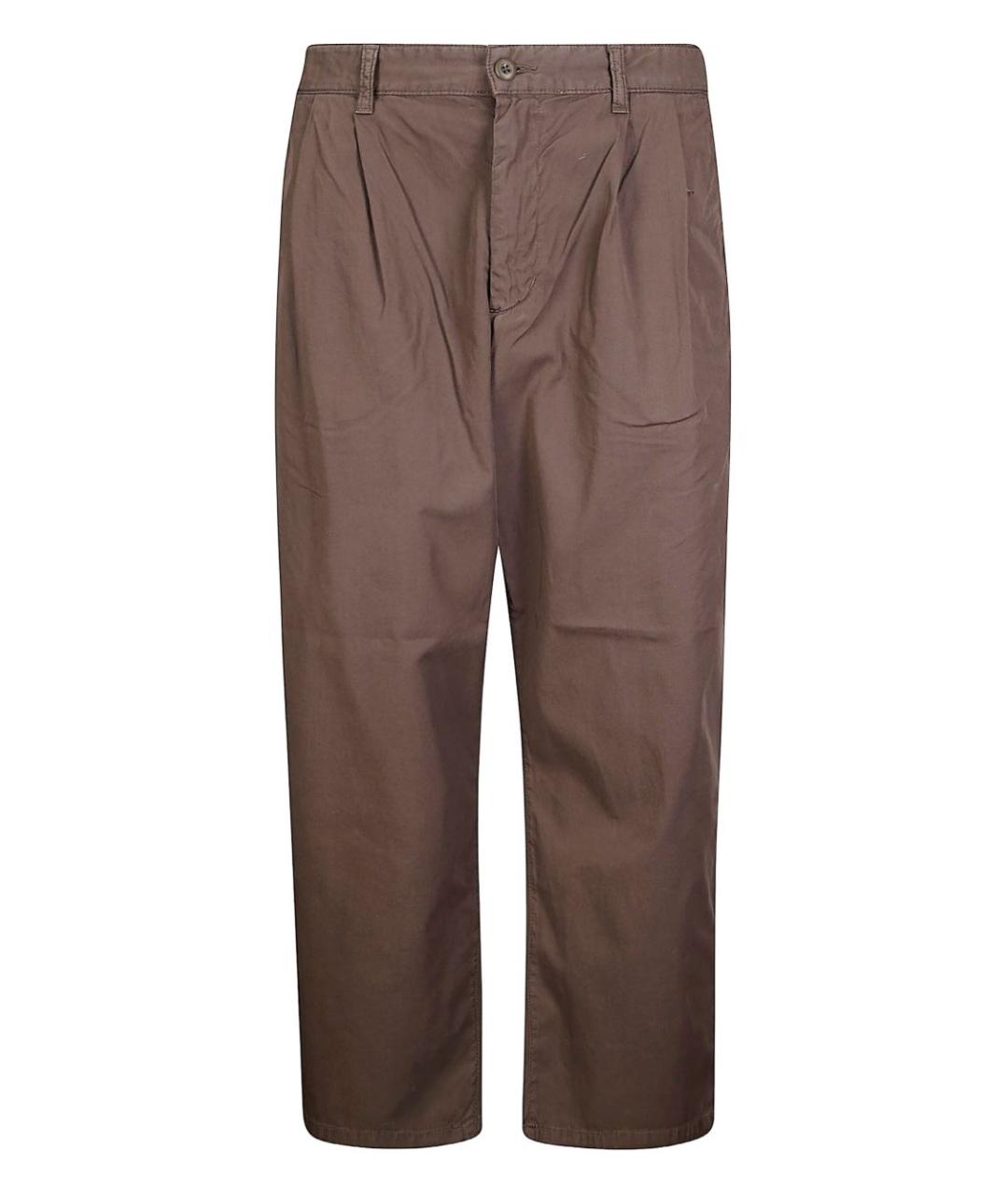 CARHARTT WIP Коричневые хлопковые повседневные брюки, фото 1