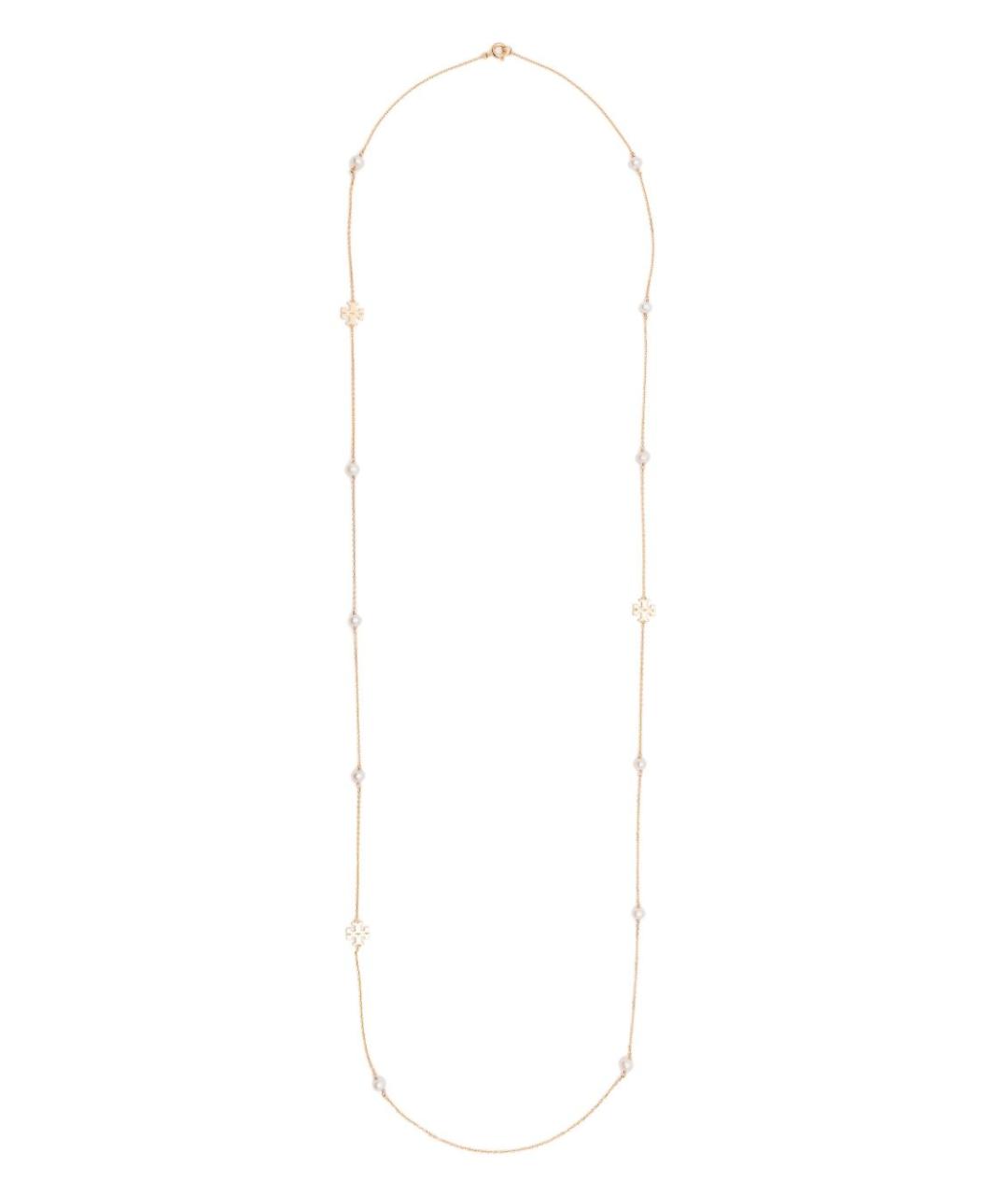 TORY BURCH Золотое латунное колье, фото 1