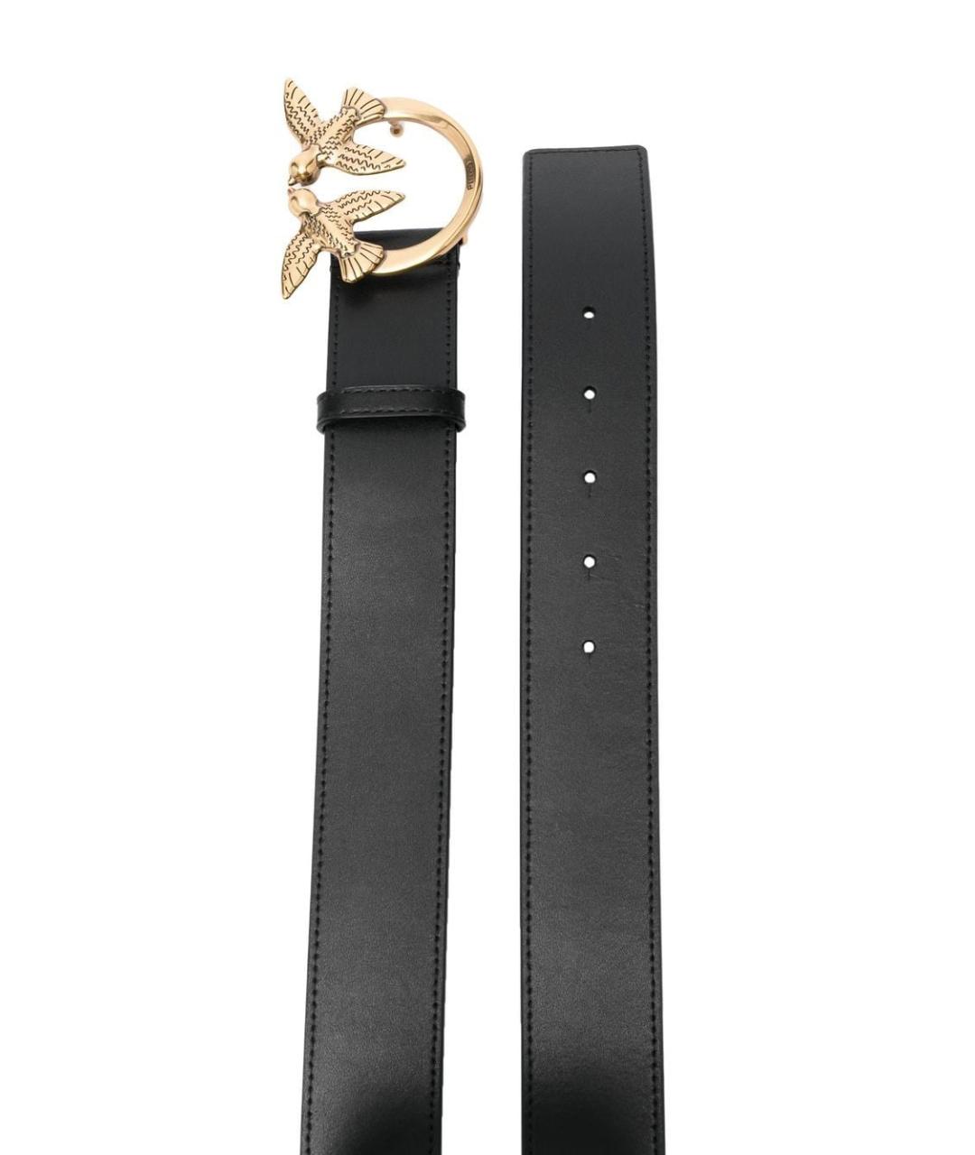 PINKO Черный кожаный ремень, фото 2