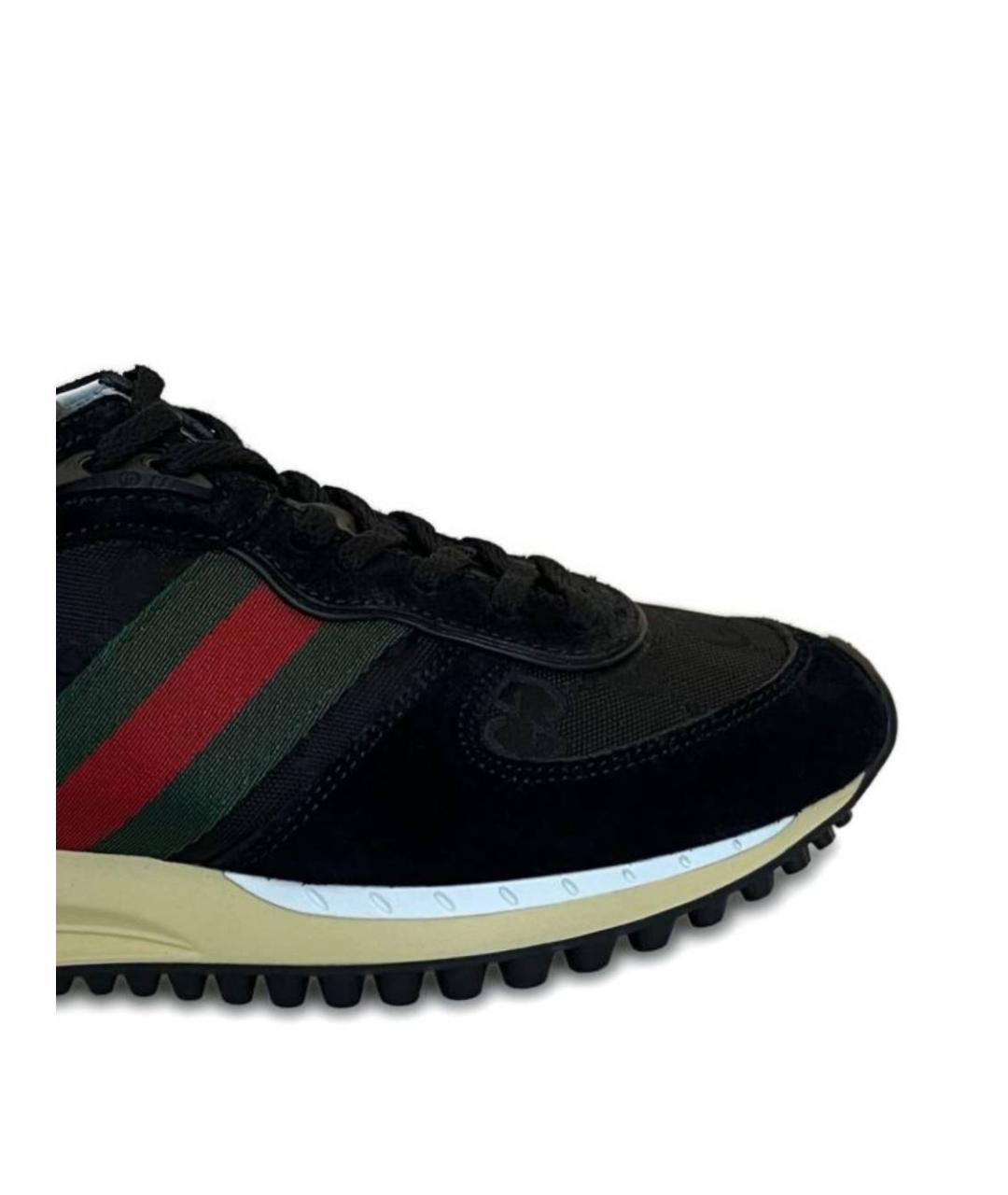 GUCCI Черные замшевые кроссовки, фото 3