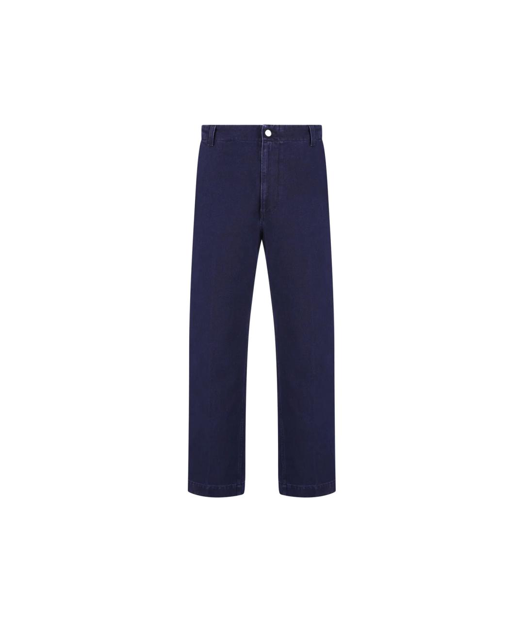 GUCCI Синие хлопковые повседневные брюки, фото 1
