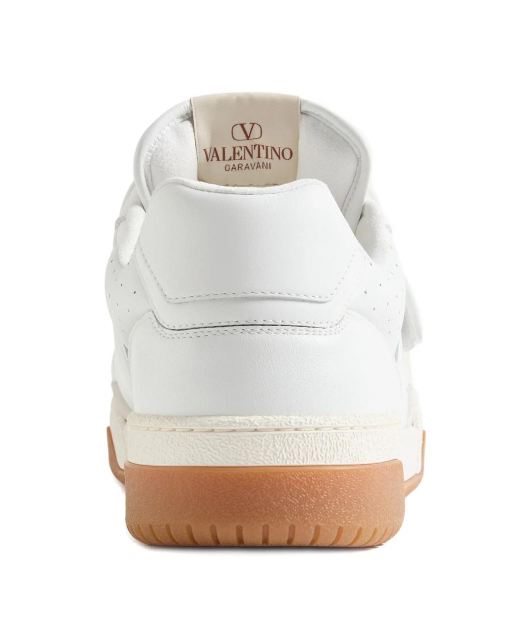 VALENTINO Белые кожаные низкие кроссовки / кеды, фото 6