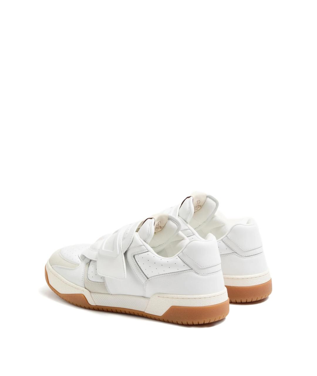 VALENTINO Белые кожаные низкие кроссовки / кеды, фото 3