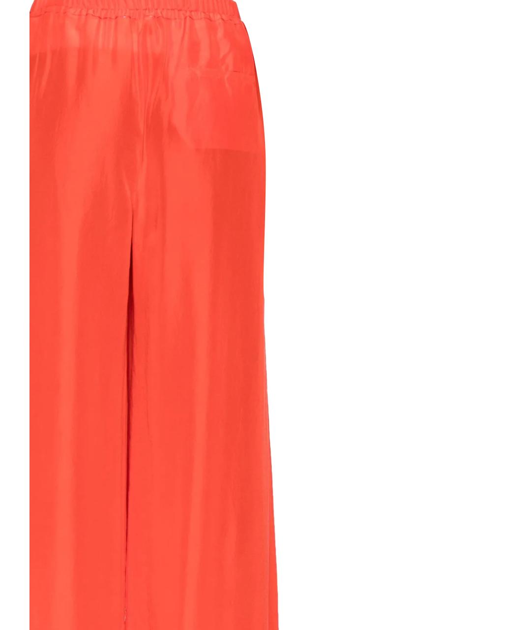 FORTE FORTE Оранжевое шелковые прямые брюки, фото 3