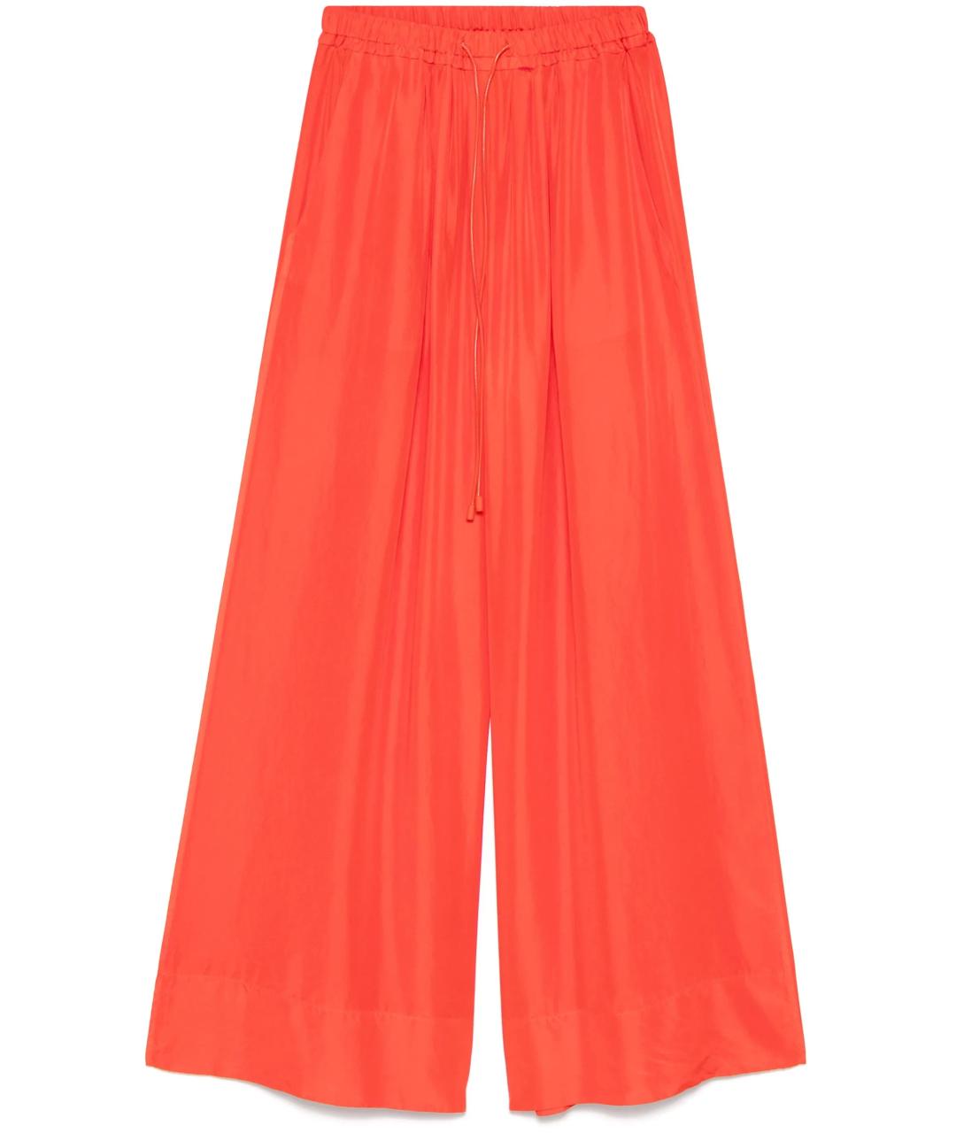 FORTE FORTE Оранжевое шелковые прямые брюки, фото 1