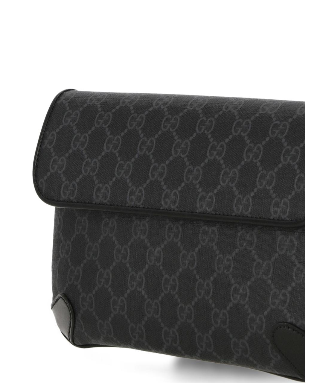 GUCCI Черная поясная сумка из искусственной кожи, фото 4