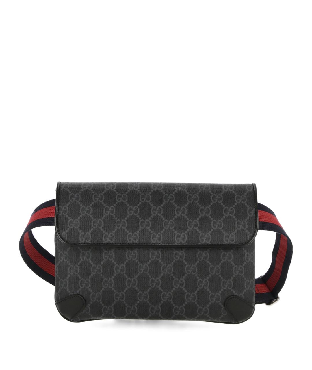 GUCCI Черная поясная сумка из искусственной кожи, фото 1