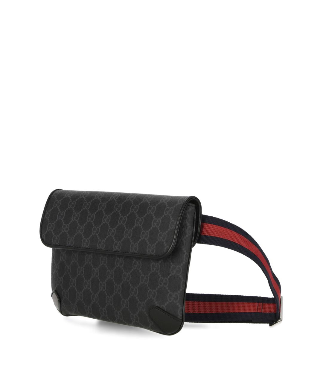GUCCI Черная поясная сумка из искусственной кожи, фото 2