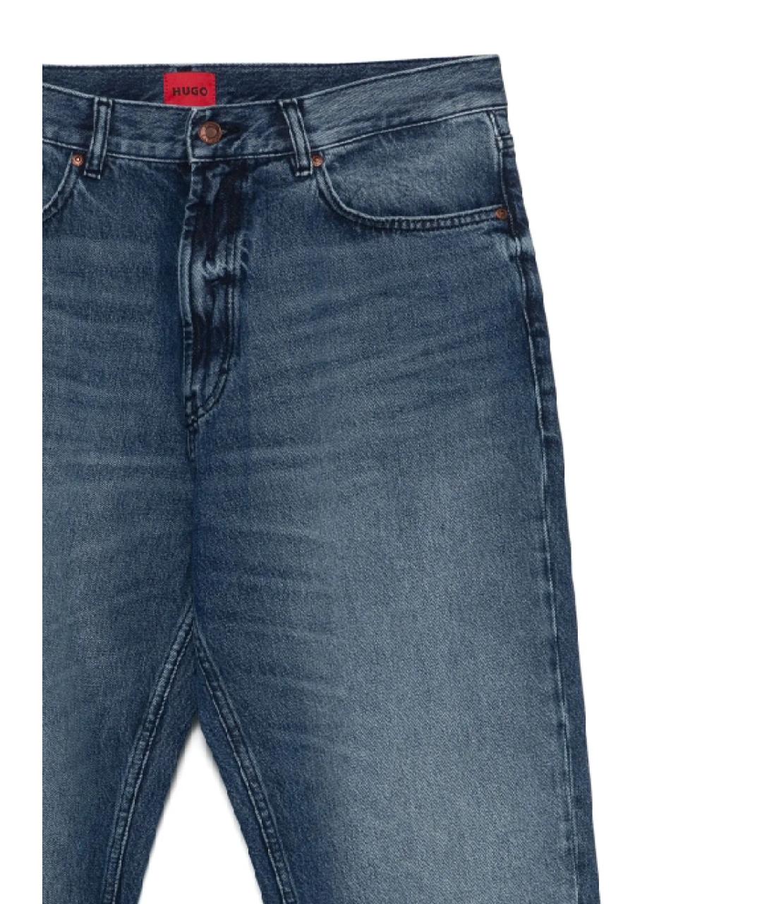 HUGO BOSS Синие хлопковые прямые джинсы, фото 2