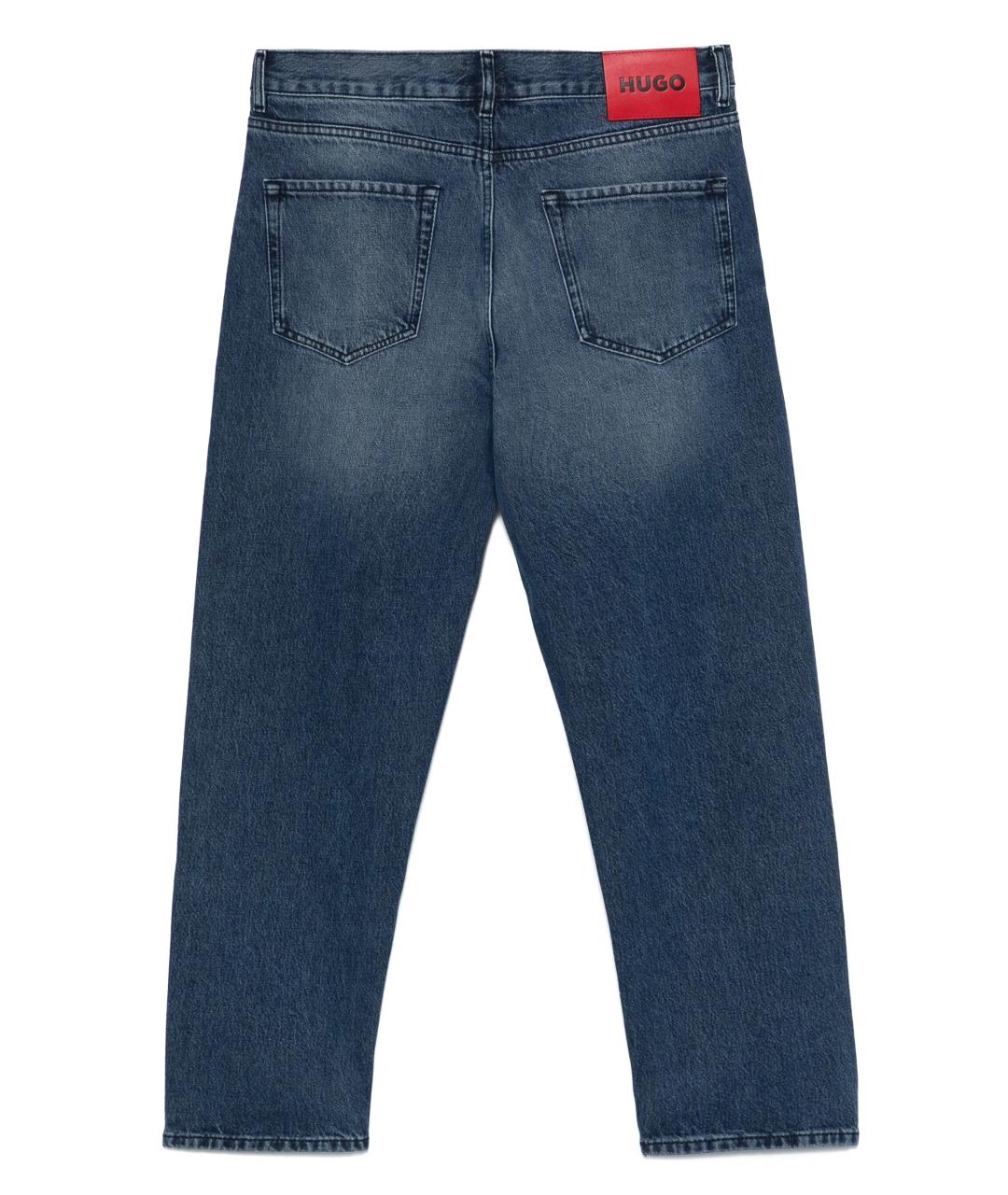 HUGO BOSS Синие хлопковые прямые джинсы, фото 3