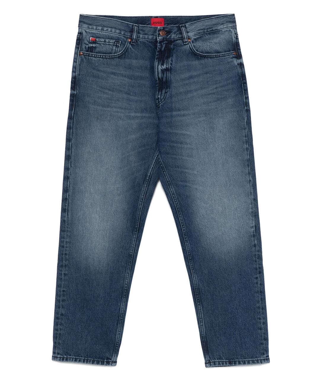 HUGO BOSS Синие хлопковые прямые джинсы, фото 1