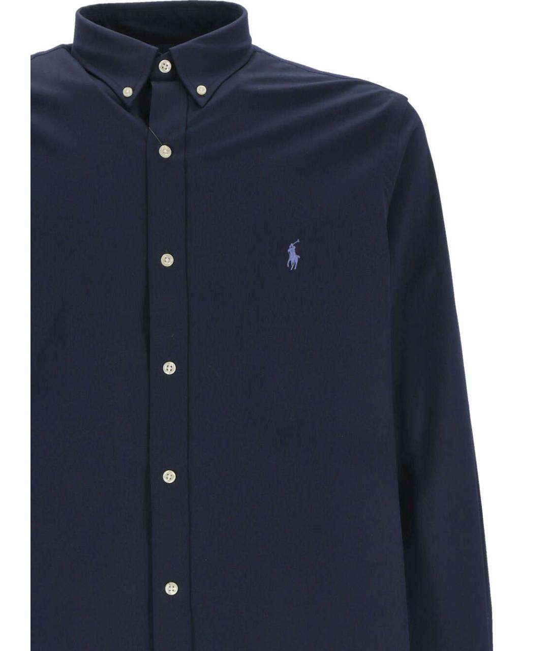 POLO RALPH LAUREN Синяя хлопковая кэжуал рубашка, фото 2